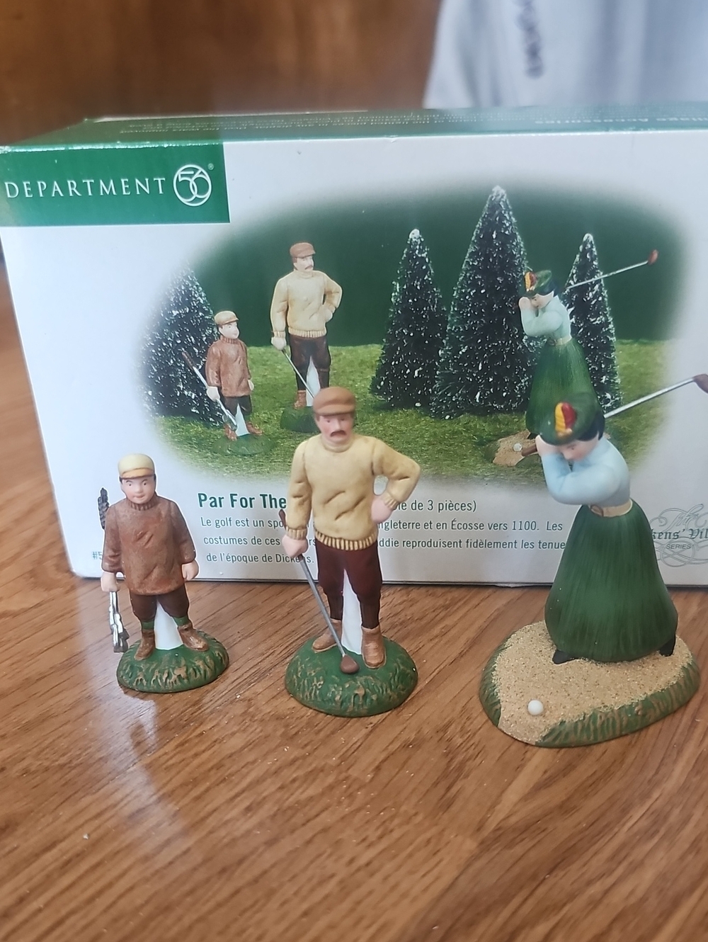Departnent 56 Par for the Course 3-Piece Set 56-58525 Golfers & Caddie